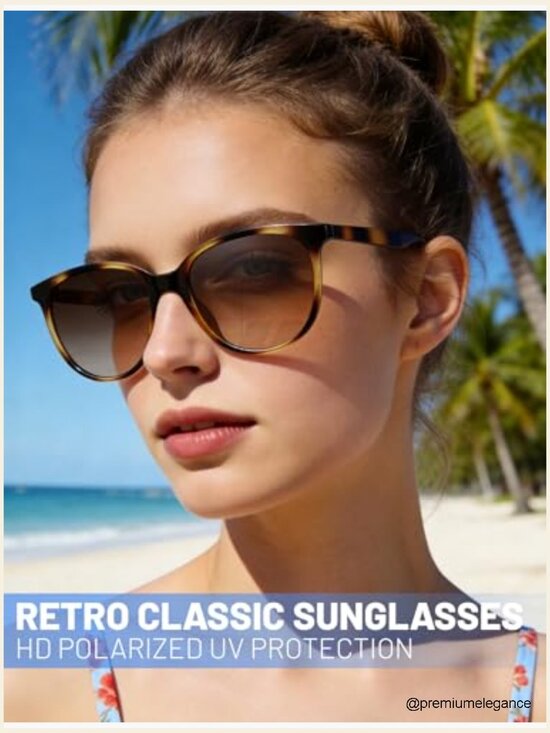 Retro Polarized Sunglasses UV400 Protection Classic Vintage Style 3 Pack main image 6